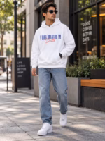 I Was Created To Create | White Oversized Hoodie - Image 2
