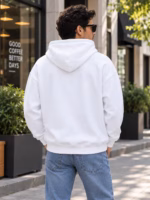 I Was Created To Create | White Oversized Hoodie - Image 3