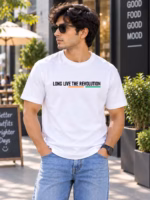 Long Live Revolutions Oversized White T-Shirt