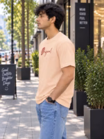 Original Classic Fit Peach Color T-Shirt - Image 4